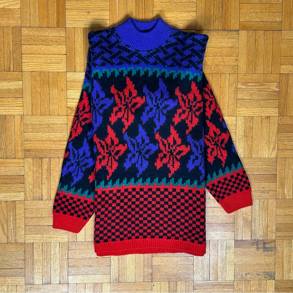 Alfa Made in Italy Vintage Multicoloured Women's Large Sweater